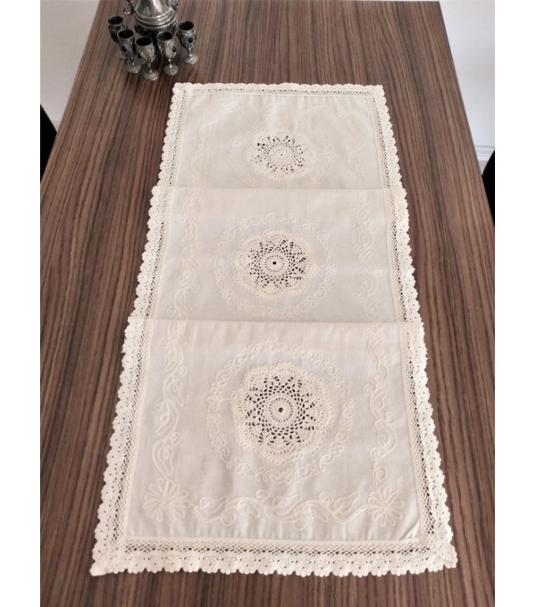 Dantelli Keten Runner 50x130