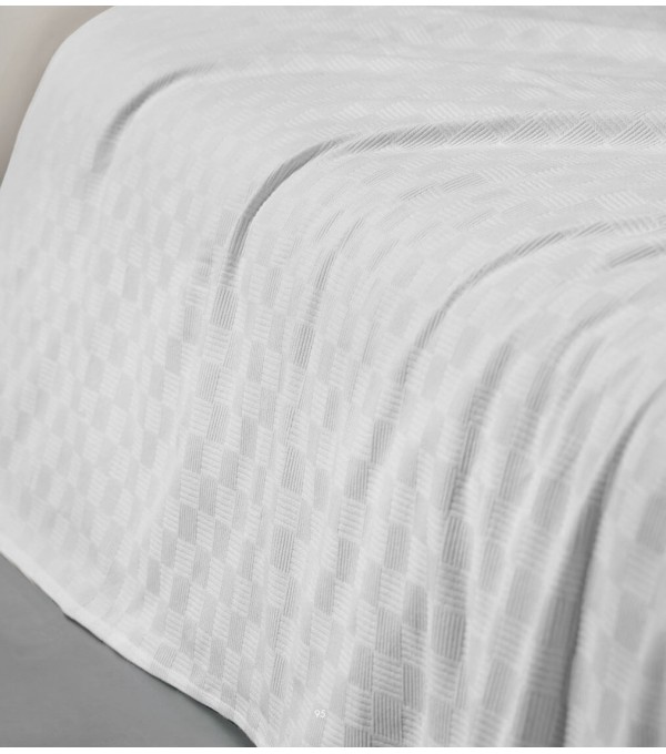Cashmere Tek Kişilik Lüx Damalı Otel Pikesi