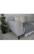 Siyah ve Krem Renkli Balıksırtı Desenli Pamuklu Çift Kişilik Peştmal Pike